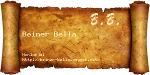 Beiner Bella névjegykártya